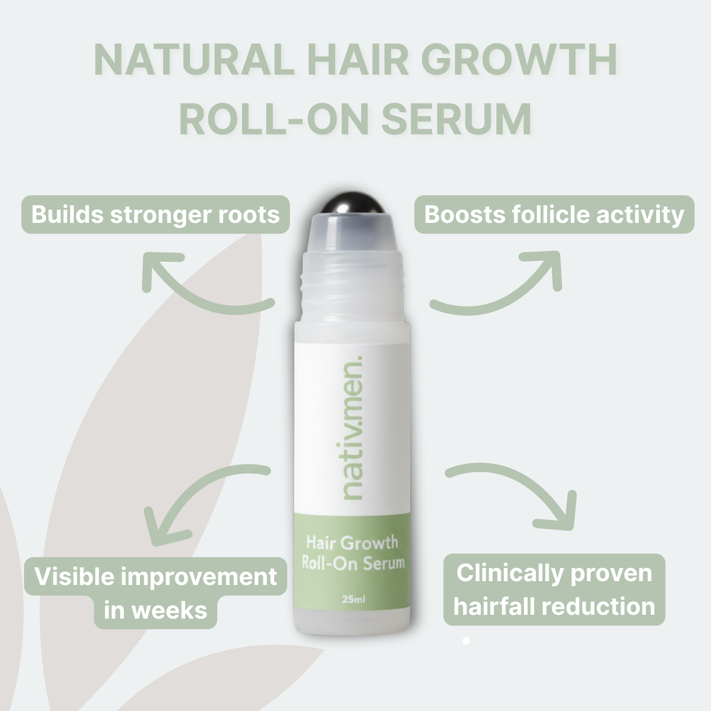 Hair Growth Serum Oil Roll-on - native. men